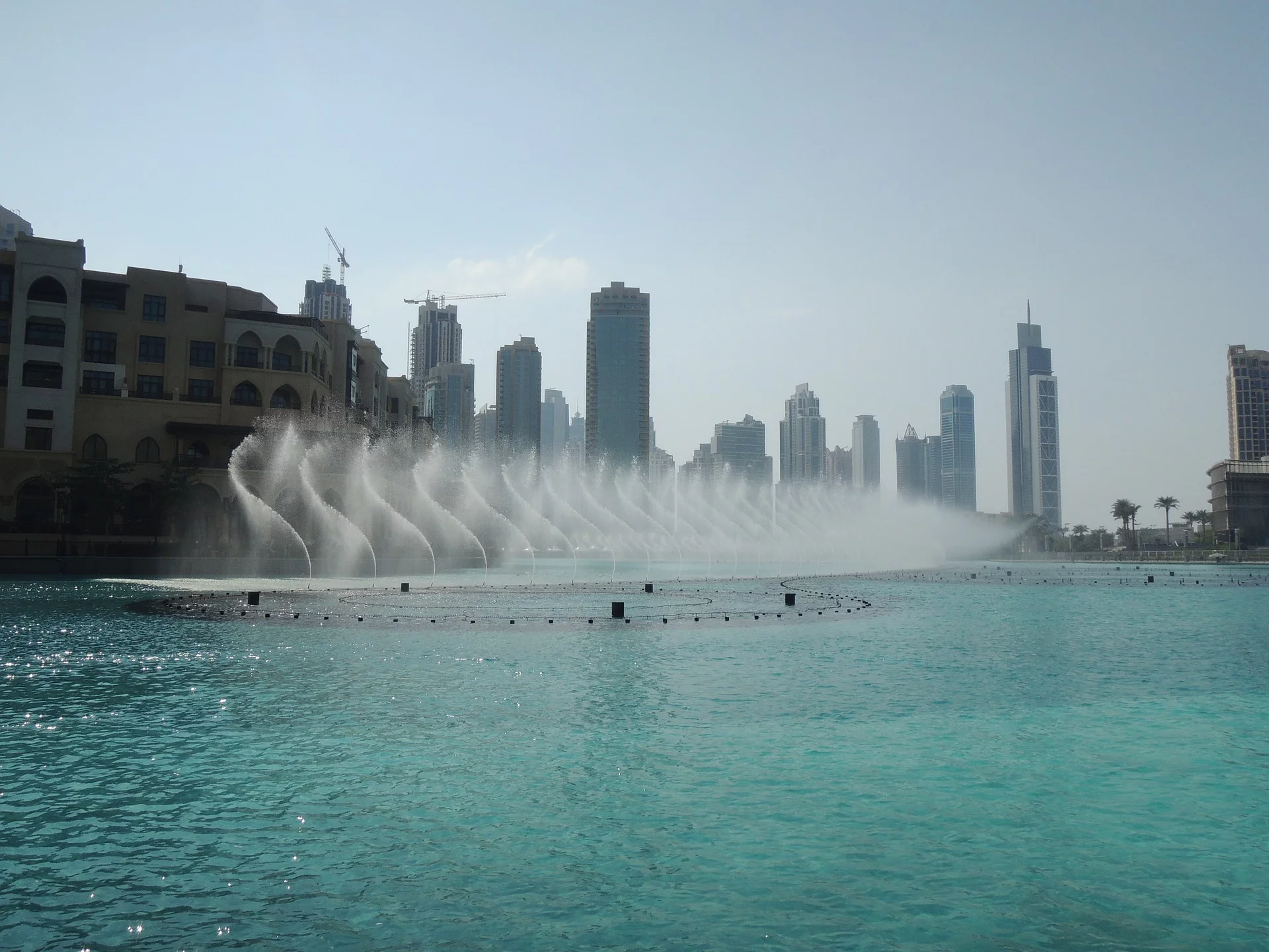Dubai fountain near Burj Park