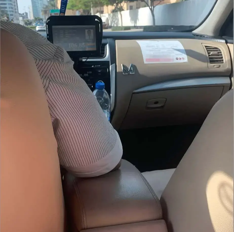 Dubai Taxi Inside
