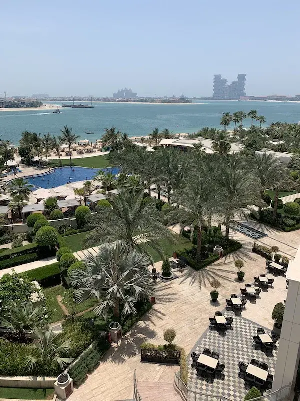 View From The Balcony Deluxe Room - Waldorf Astoria Dubai Palm Jumeirah Review