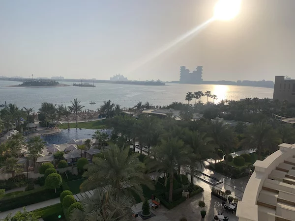 View From The Balcony Of King Deluxe Room - Waldorf Astoria Dubai Palm Jumeirah Review