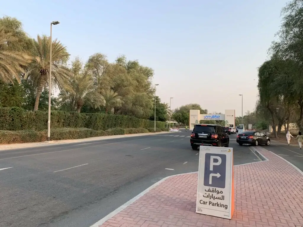 Free parking at Mushrif Park in Dubai