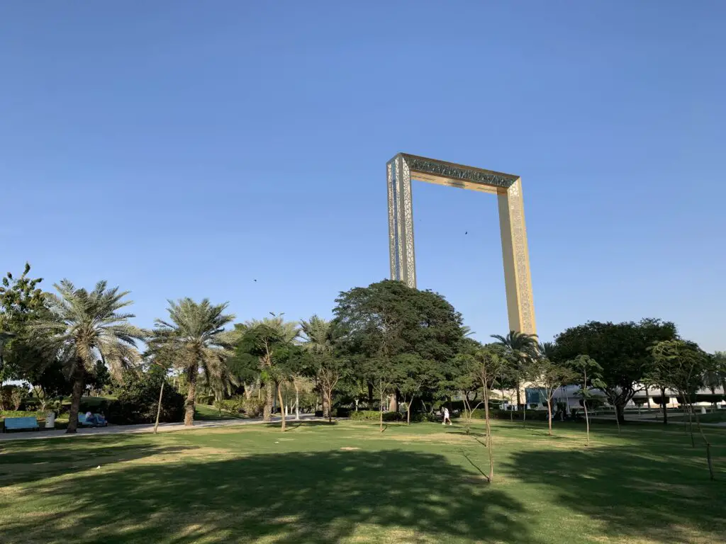 Dubai Frame in the daytime