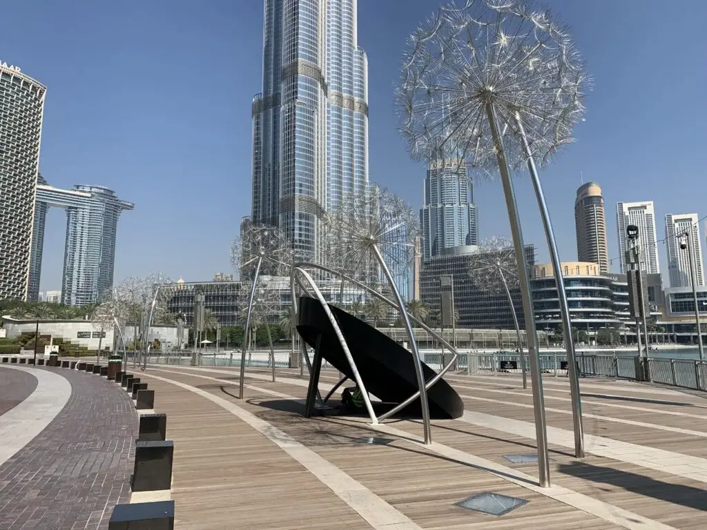 Dandelion Light Sculpture - Burj Park in Dubai