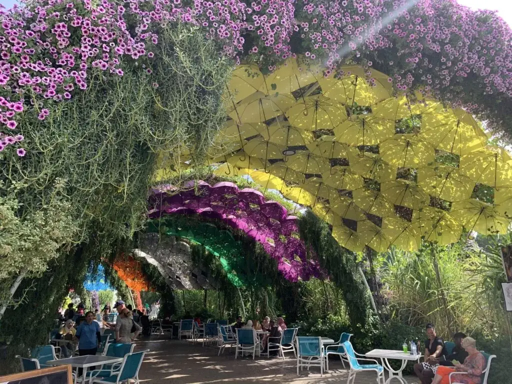 Umbrella Tunnel in Dubai Miracle Garden